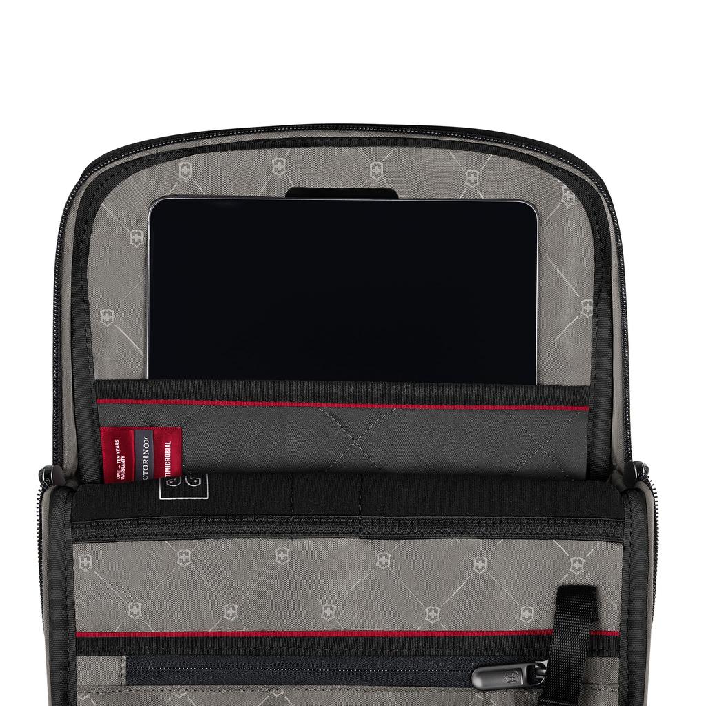 Victorinox Altmont Modern Crossbody Bag with Tablet Earphone Sound Shoulder 6L Antibacterial Multifunctional for Commuting and Business Black 11-inch