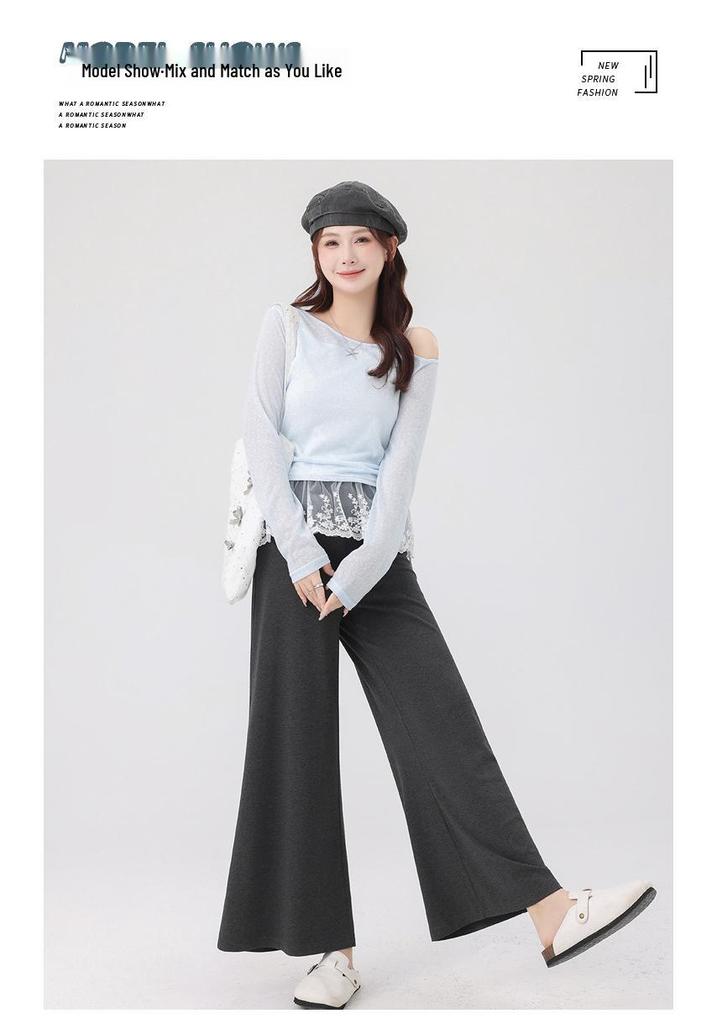 Maternity Spring/Summer Wide-Leg Pants - Non-Constricting, Stylish, Petite Straight-Leg for Pregnancy