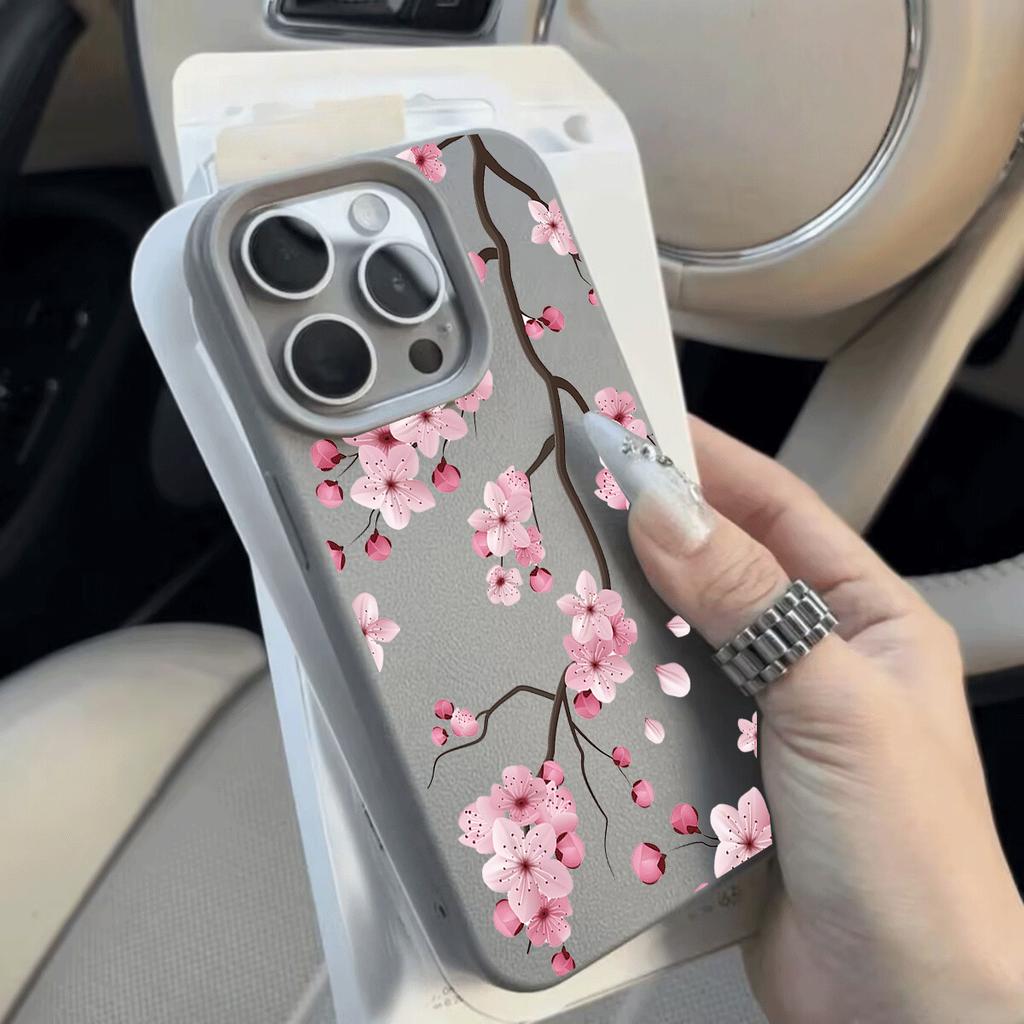 Case For RENO 15 15F 11F 12F 14 PRO 10 5 Lite 5F OPPO A3 A5 A6 PRO A2 A3X A5X A40 A94 Soft Pink Violet Flowers Matte Cover