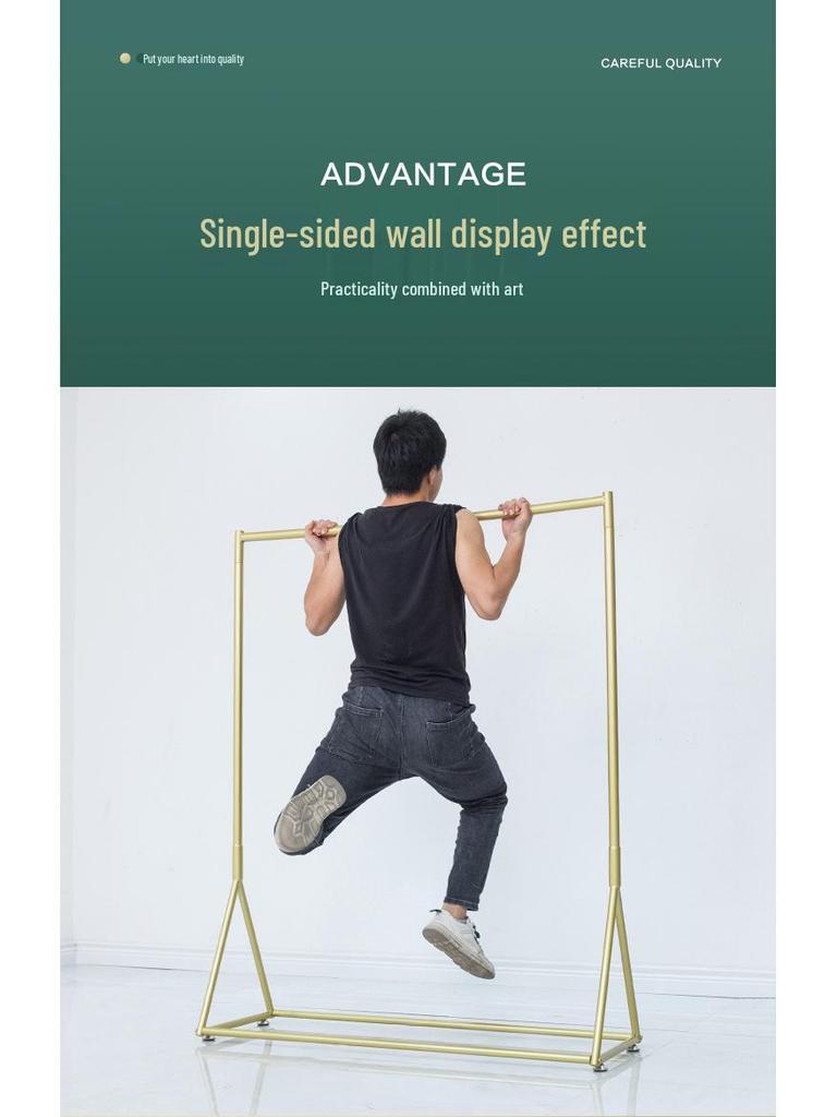 Mannequin Display Rack: Women's Clothing Store, Movable Gold Wrought Iron Hanging Rack