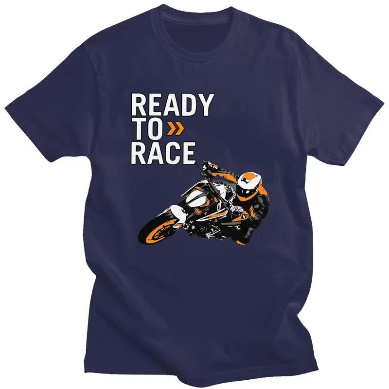 Custom Handsome Ready To Race T Shirt Men Short Sleeved 100 Cotton Tshirt Casual Motorbike Racing Enduro Tee Fashion Tshirt