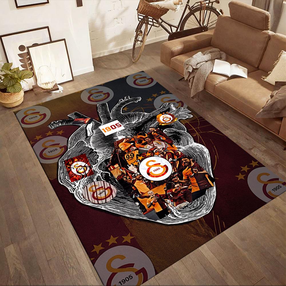 Galatasaray 130 Floor Rug Office Rug Perfect for Hallway Playrooms Kitchen Living Rooms Anti-slip Rug Office home decor Birthday/Christmas Gift