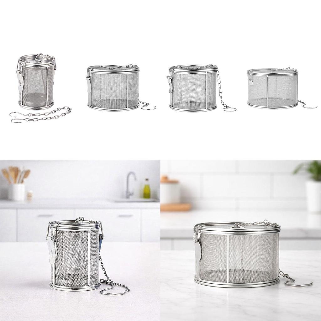 Fine Mesh Seasoning Ball Strainer Stainless Steel Spice Basket Kitchen Tea Infuser for Loose Leaf