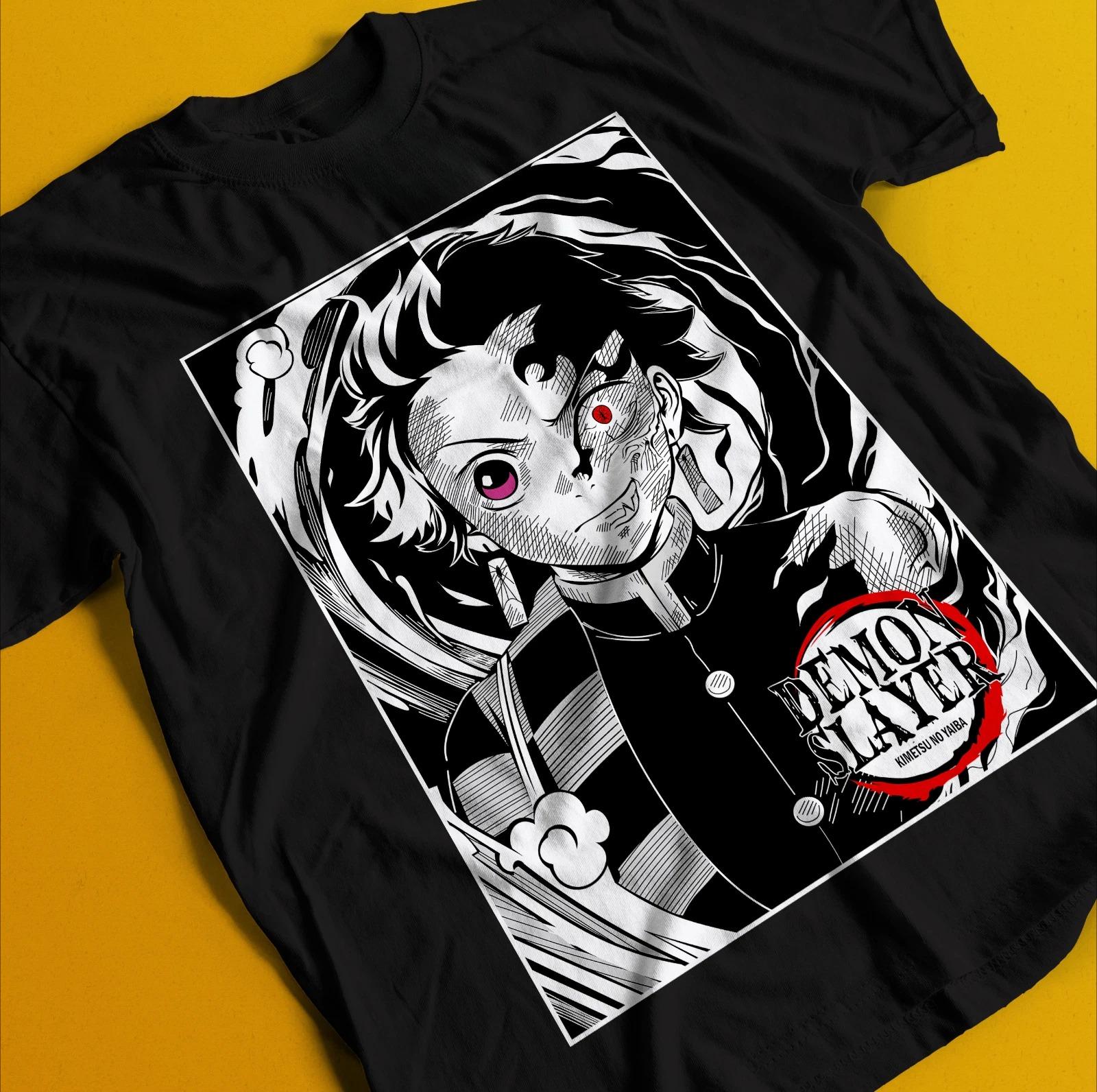 

Demon Slayer Shirt Tanjiro Tshirt Nezuko TShirt Muzan Doma Tee Inosuke Zenitsu Summer Unisexs and Womens Breathable Tshirt Top S
