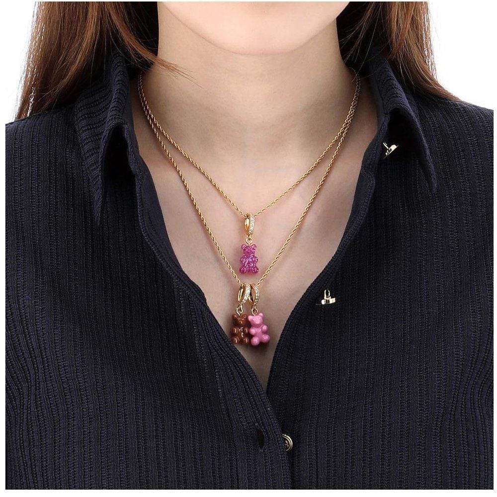 Crystal Haze Double Rope Necklace Doubleropechain Gold