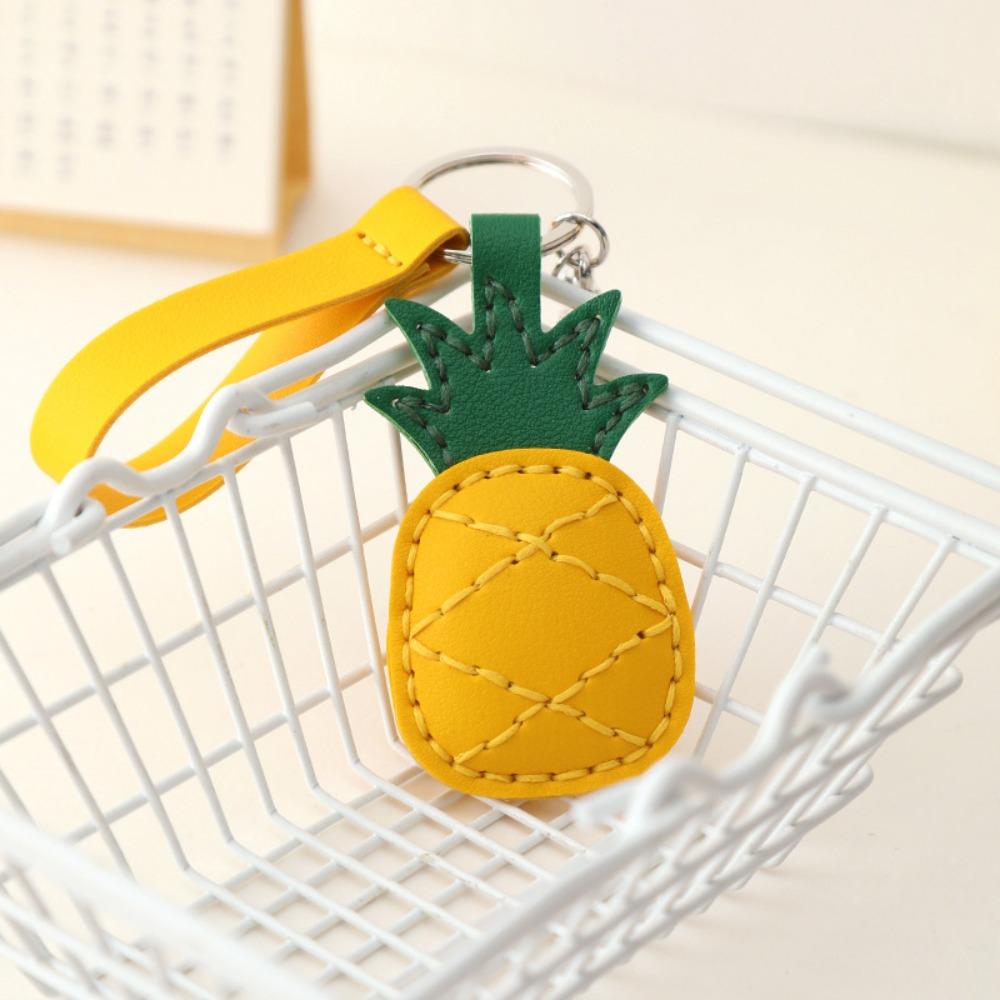 Cute Fruit Pendant Strawberry Bag Pendant Portable Leather Keychain  Gift