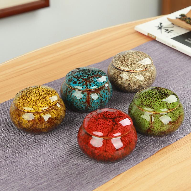 Rock Mountain Mini Sealed Tea Caddy & Makeup Dispenser: Scented Powder Bottle, Face Cream, Lipstick, Rouge Powder Box