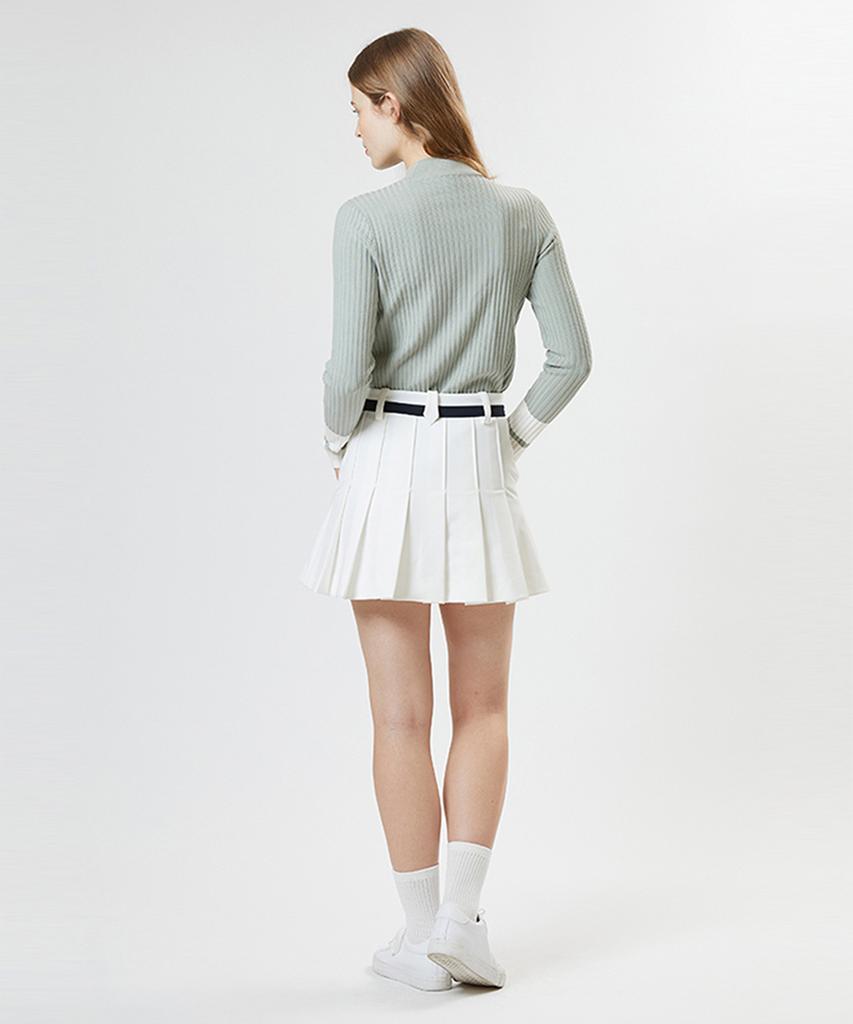 A Ben Front Pocket A-Line Skirt White
