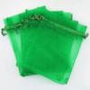 100pcs Gift Organza Bags 7.8x11.8 Green Inch Drawstring Rope Sheer Fabric Wedding Party Favour And Candy Bags