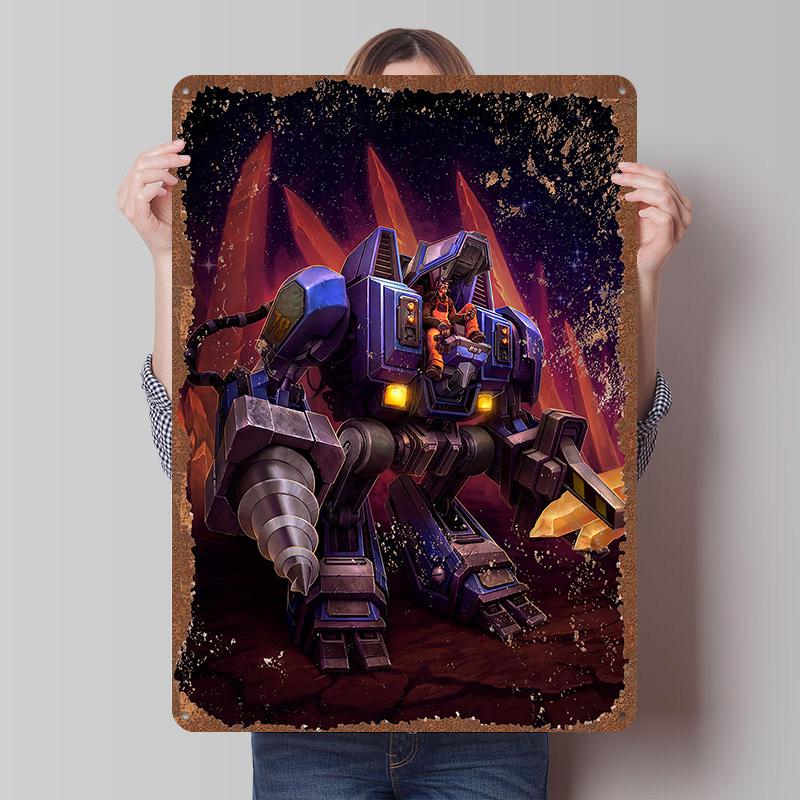 SStarCraft Tinplate Posters Customizable Wall Art Retro Vintage Metal Tin Signs for Decoration Home Decor Items House Interior
