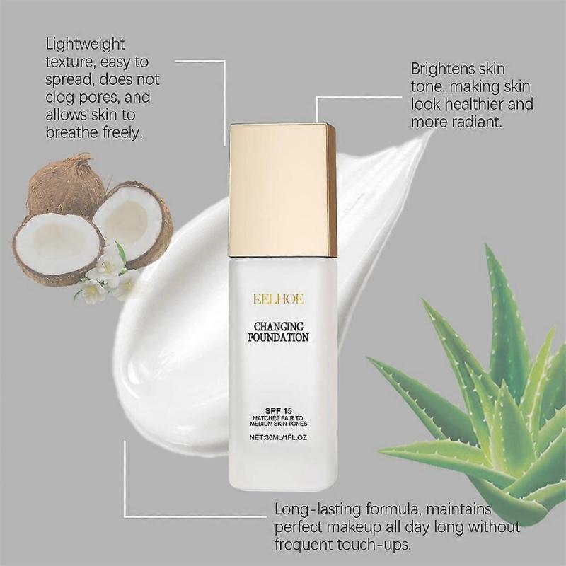 Base de Maquillaje que Cambia de Color para Mujer Hidratante Mágica Base que Cambia el Tono de la Piel Hidratante Ligera No Grasa