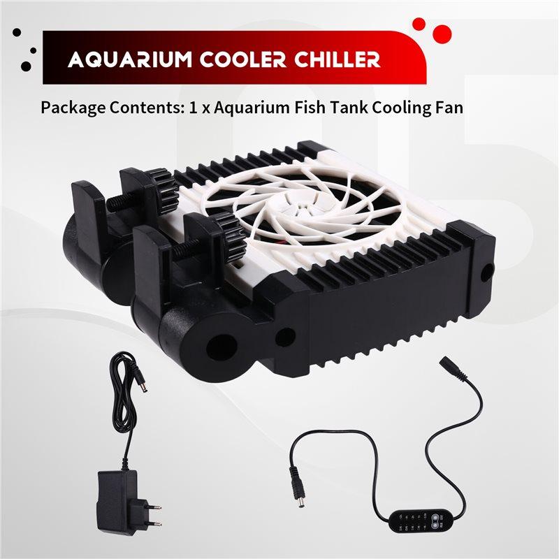 2025 Trend EU PLUG Fish Tank Cooling Fan Aquarium Fish Tank Adjustable Fan With 6 Wind Speeds Aquarium Cooler Chiller