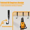 4Pcs Chainsaw Holder Wall Mount,Weed Eater Hanger,String Trimmer Storger Hook,Backpack Blower Rack Accessories and Tools for Garage Wall, Black