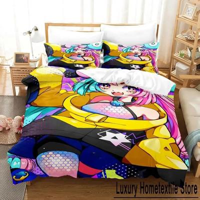 Anime Kawaii Girs Iono Sängkläder Set Enkelt Twin Full Queen King Size Sängset Vuxen Barn Sovrum Påslakanset För Hemtextilier