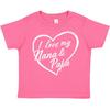 Inktastic I Love My Nana And Papa In White Chalk Heart Toddler T-Shirt Family Jc