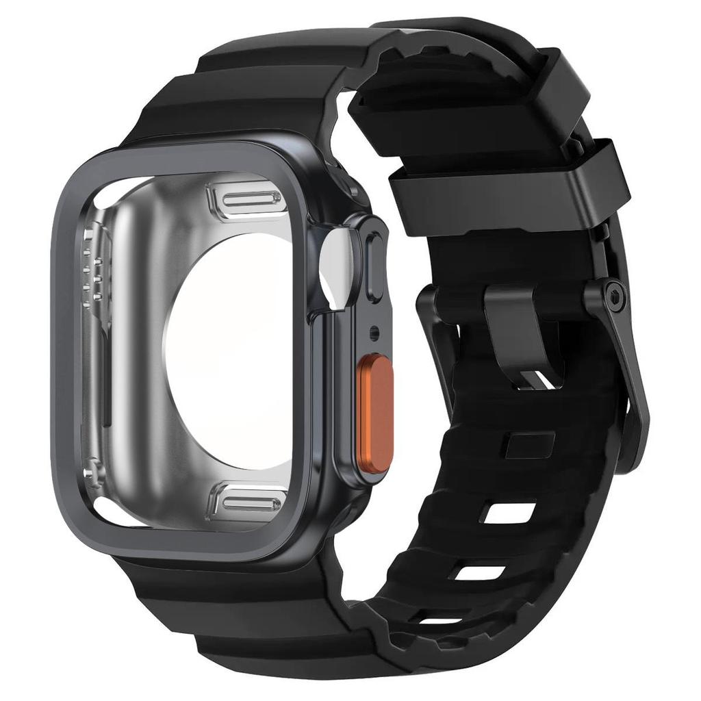 Silikonband + TPU-Hülle für Apple Watch 11 10 46mm Ultra 3 2 49mm SE3 SE2 44mm 45mm Armband für iWatch 11 10 9 Ultra 8 7 SE 6 5 4