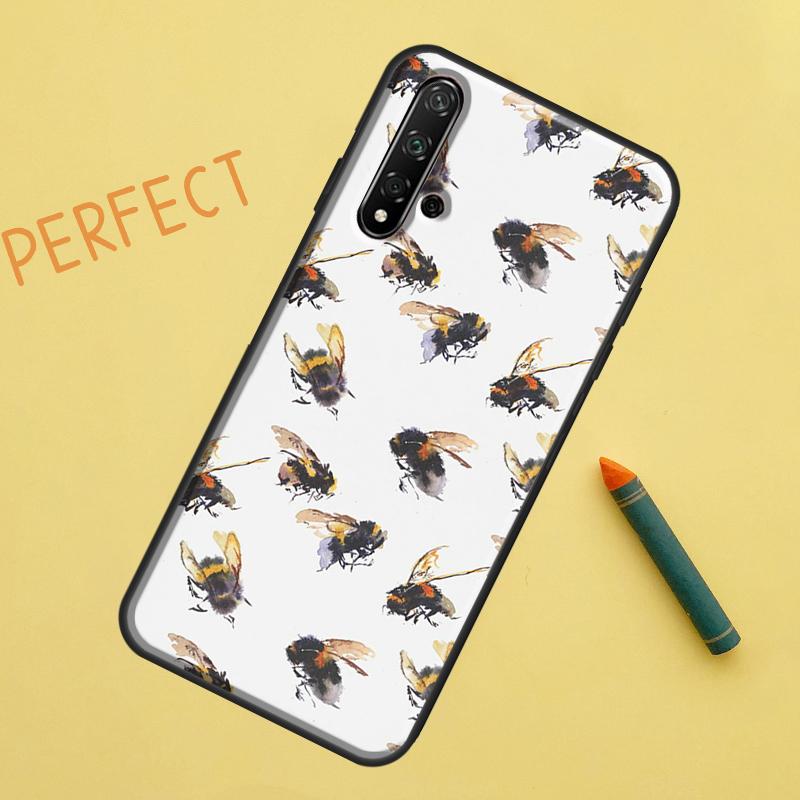 Bee Honey For Huawei Nova 8i 12i 11i 12s Y73 Y72 Y61 Y91 Y90 Y70 Y60 9 10 SE P30 P40 Lite P60 Pro Case