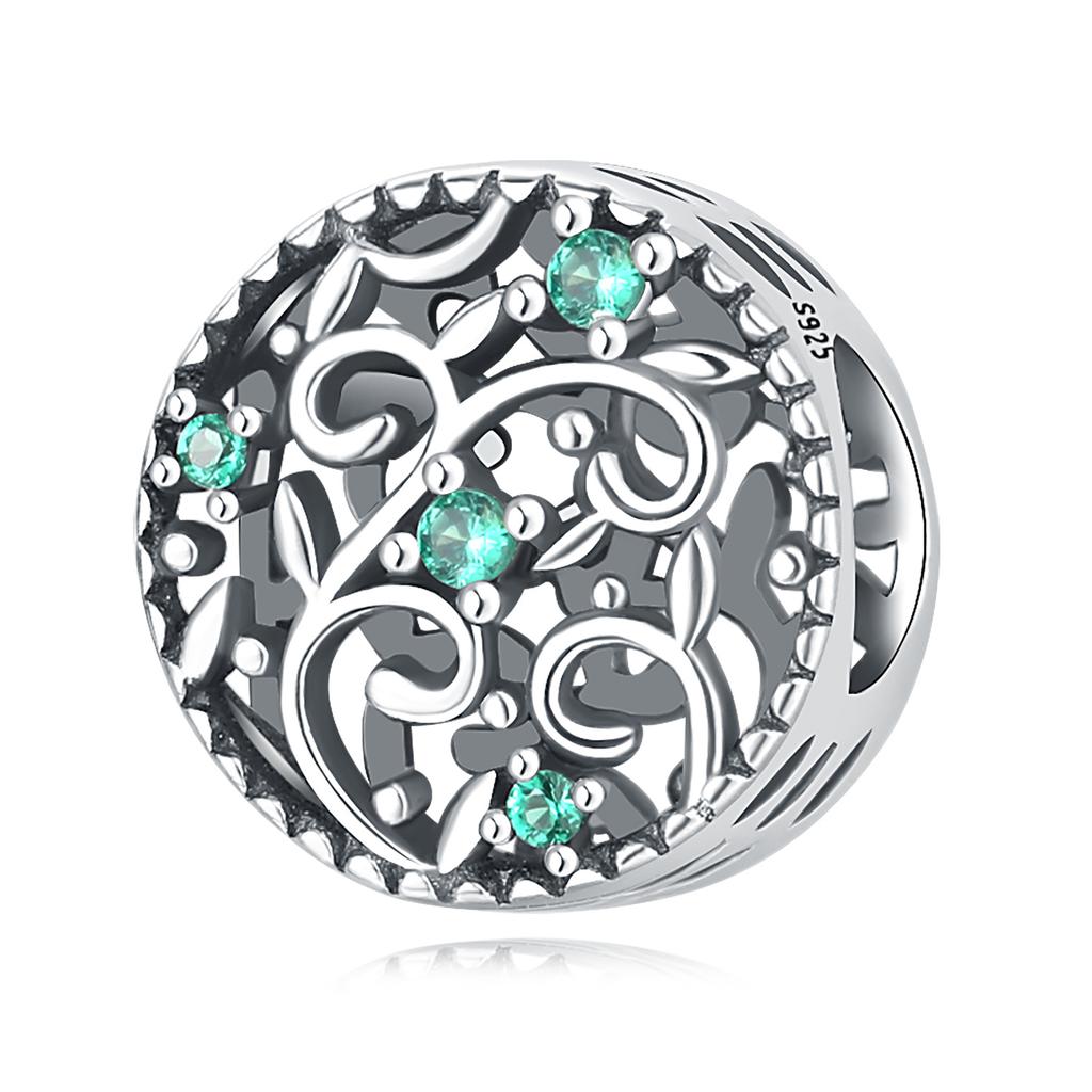 Copper Metal Daisy Sakura Flower Plant Series Charm Bead Components Bead Components Compatible With Authentic Original Wear Bracelets Do It Yourself