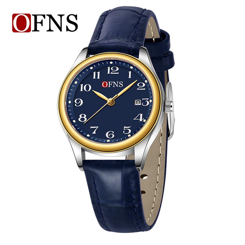 OFNS Large Dial Luminous Quartz Watch with Calendar, Waterproof Digital Design for Seniors