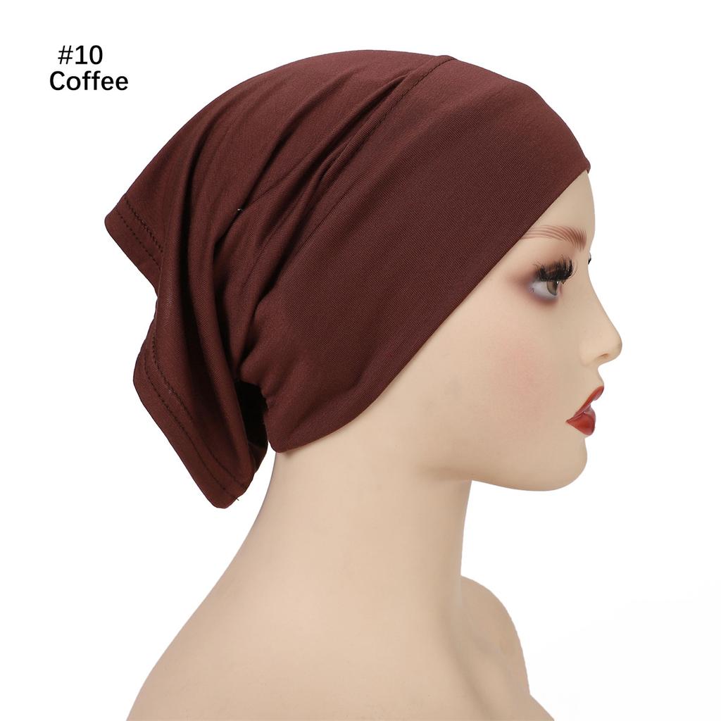 High Quality Wide Brimmed Double Stitches Large Hijab Cap Modal Jersey Cotton Inner Caps Muslim Woman Scarf Islamic Under Caps
