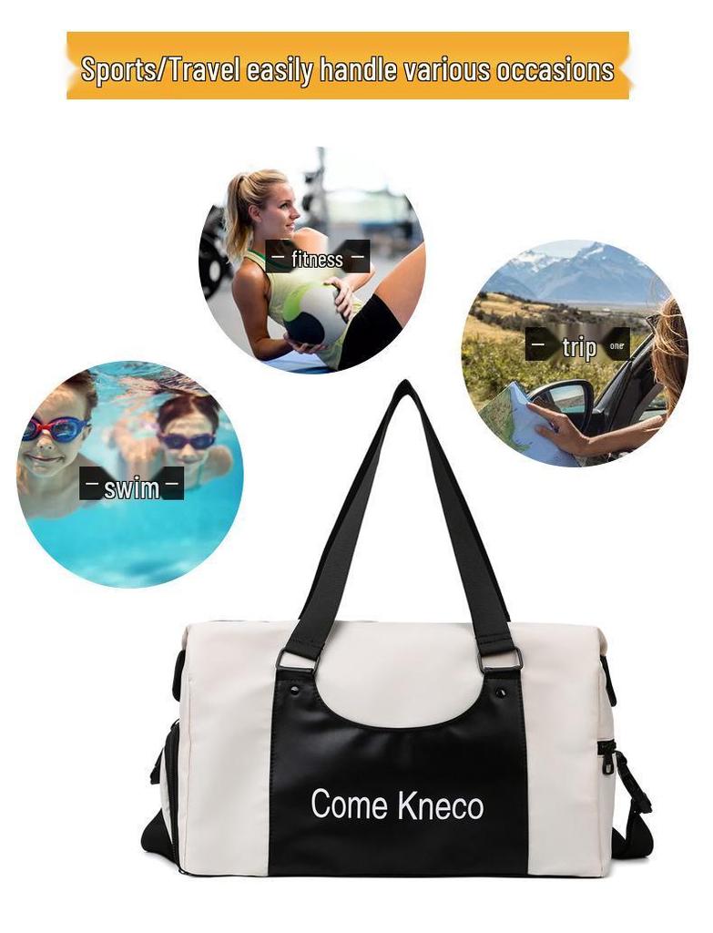 Short Trip Sports Bag with Shoe Compartment and Wet/Dry Separation – Single Shoulder Crossbody