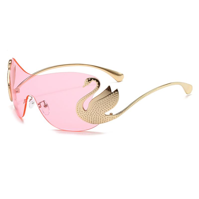  One-Piece Ins Style Full-Frame Sunglasses Charming Modern Retro Sunglasses Trendy Street Style Sunglasses Lh301