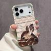 Lace Deer Pattern Silicone Phone Case For iPhone 17 Pro Max 11 12 13 14 15 16 Pro 17 Air 15 14 Plus X XS XR Soft Cover