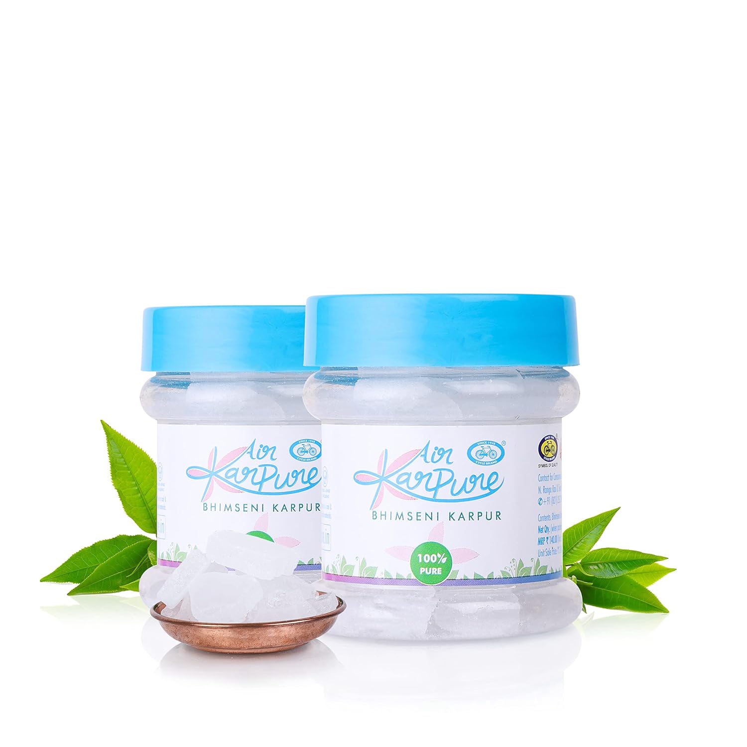 

Цикл Пьюр Карпур Бхимсени Камфора Оригинальная 50 г Упаковка из 2 штук для Пуджи Диффузора Ритуалов и Стойкий Божественный Аромат