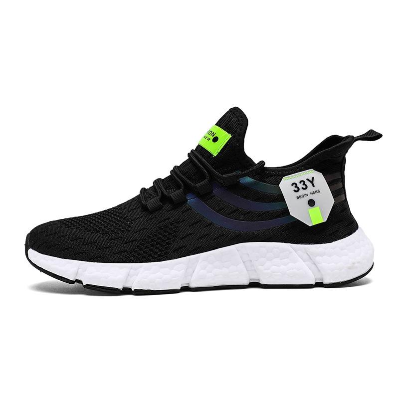 Running shoes summer fly-woven breathable mesh lace-up lightweight sneakers 36