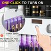 No Drilling Electric Toothpaste Dispenser Solar Charging Smart Toothbrush Organizer