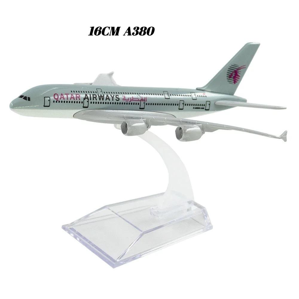 Металлическая модель самолета Qatar Airways B747 16/20 см, Игрушечный самолет Qatar Airline A380 для Рождественского подарка Коллекция