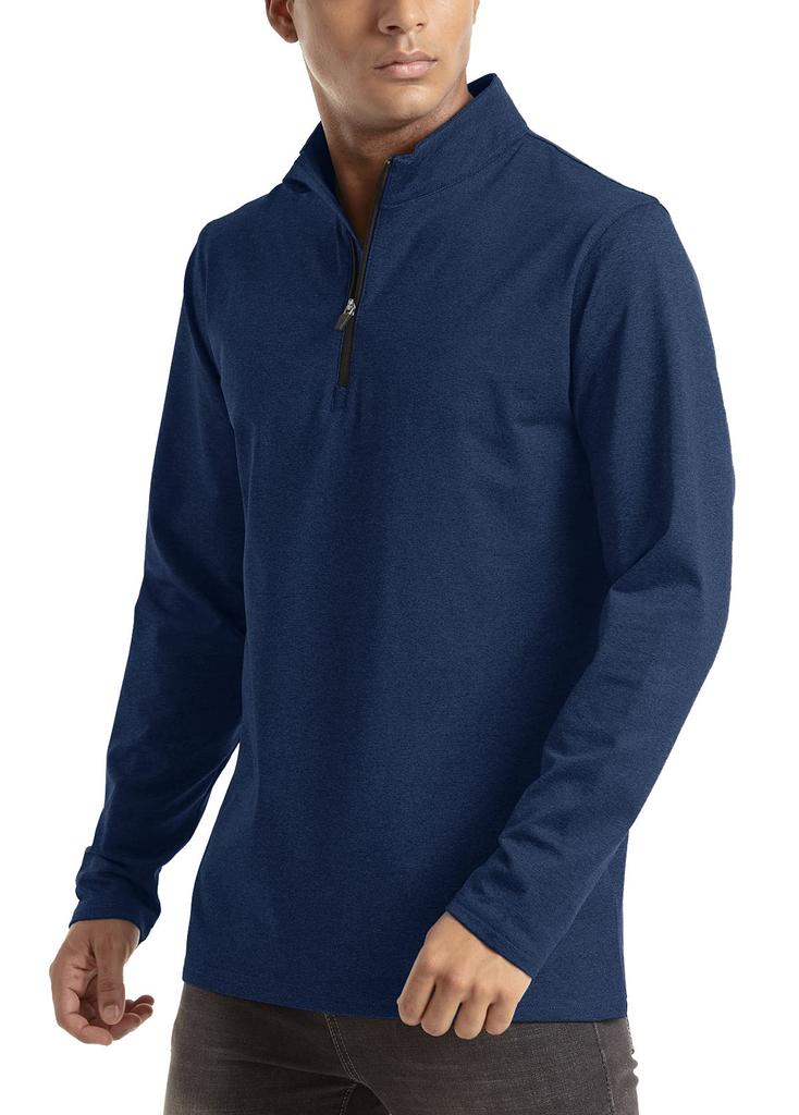 TACVASEN Pullover Thick Stylish Stretch Perfect for Casual and Size M Men's Hoodie, Sweatshirt, Undershirt, Hiking, Workouts, Workouts, Navy,