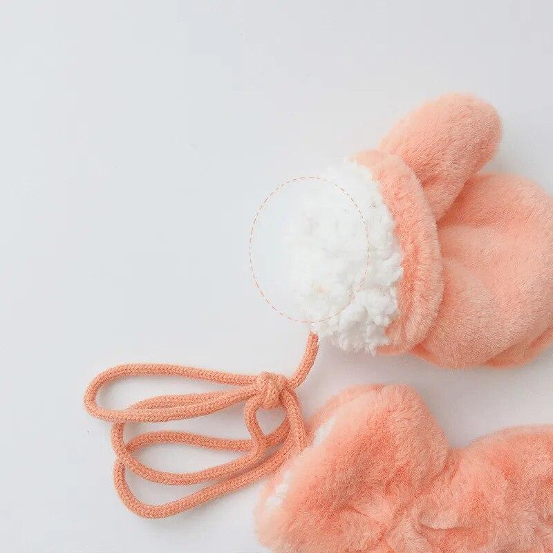 1 Pair Kids Glove for Boy Girl Fashion Cartoon Bear Mittens for Toddler  Outdoor Warm Glove Winter Accessories for Kids