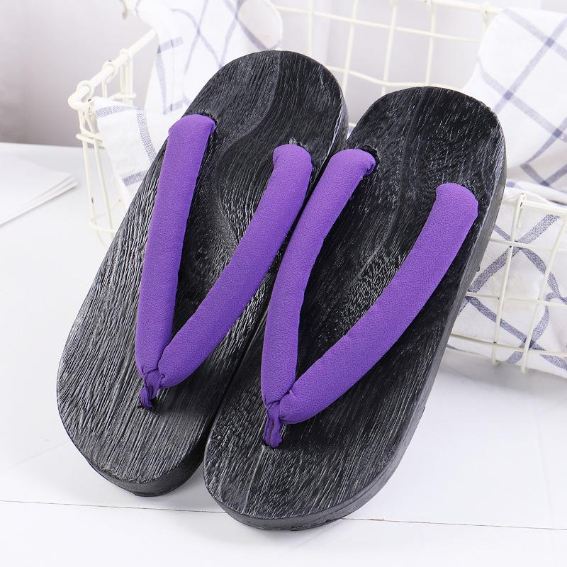 Fashion Japanese Traditional Geta Flat Bottom Unisex Wooden Paulownia Clog Man Woman Ninja Cosplay Shoes Flip Flop Summer Sandals 2025