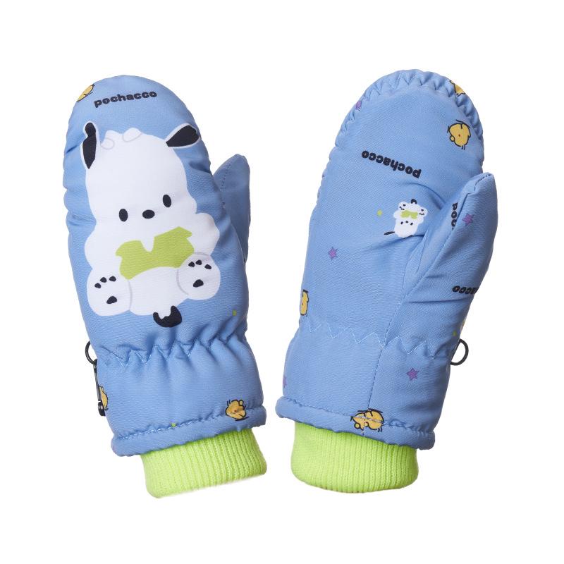 Samt-Skihandschuhe: Rutschfest, Warm und Dick für Kinder im Alter von 2-5 Jahren