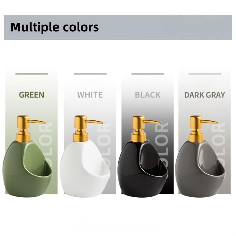 Modern Ceramic Hand Soap Dispenser with Pump , Dual In 1 Soap Holder , Dispenser, Elegant Bathroom Countertop Organizer for Home, Hotel, Spa