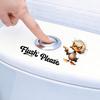 Cute Cartoon Animal Toilet Sticker Flush Please Toilet Tank Sticker Self-Adhesive PVC Bathroom Wall Decal for Washroom