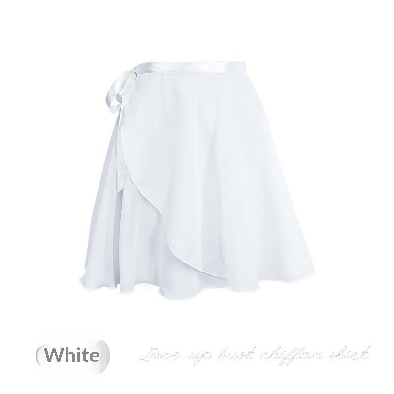 Ballet practice dress dance gauze skirt adult skirt tie up purple black white girls dance practice dress performance gauze skirt