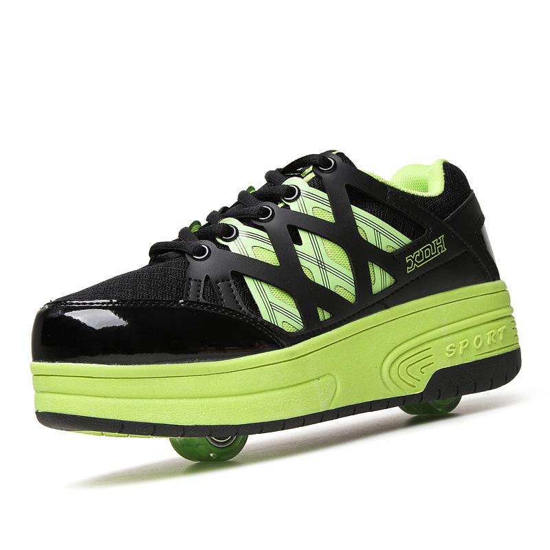 

Новые двухколесные коньки для мальчиков, взрывающиеся для девочек, роликовые коньки для мужчин и женщин, обувь для взрослых 2025 39 зелёный