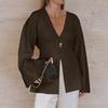 Elegantes, anspruchsvolles und hochwertiges Langarm-Shirt-Pullover für Damen
