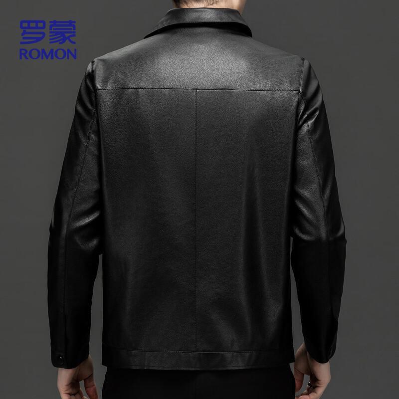 ROMON Men's Business Executive PU Leather Jacket 7051