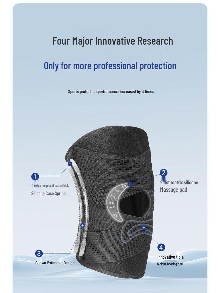 Japanese 6th Gen Breathable Knee Support: Lightweight Strap for Running, Cycling, Mountaineering, Meniscus and Patella Stability