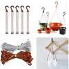 20PCS 42CM Flower Pots Hanging Plant Pots Hanger Hook Basin Hanger Garden Basket Holder Hanging Chains Garden Accessories