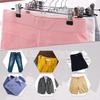 10pcs Stainless Steel Clothespin Pants Clamp Non-slip Trouser Hanger Practical Multi-function Durable Exquisite with Swivel Hook
