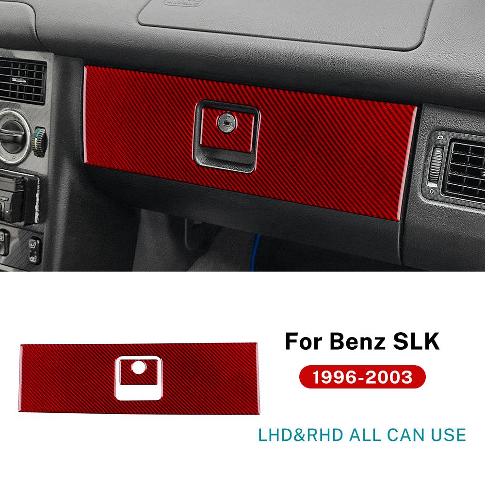 Real Soft Carbon Fiber Trim Sticker For Mercedes Benz SLK R170 1996 1997 1998 1999 2000 2001 2002 2003 Passenger-Side Tool Box