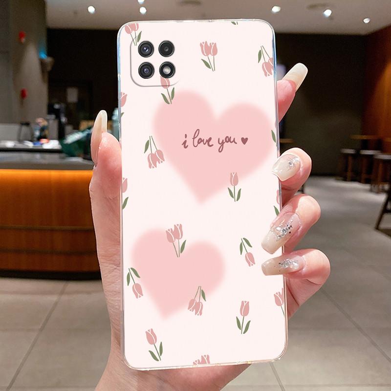 For Samsung A22 5G Case SM-A226B Clear Fashion Butterfly Flowers Soft Silicone Back Cover For Samsung Galaxy A22s 5G Phone Case