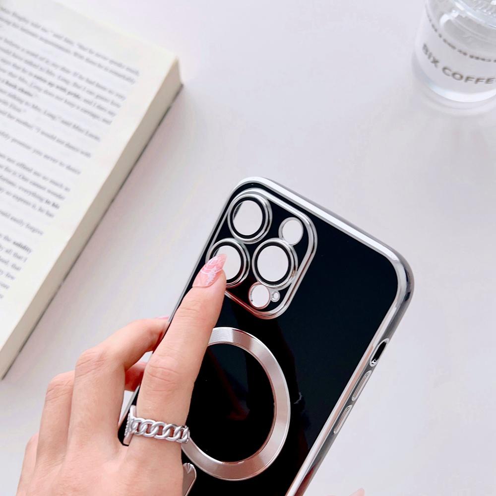 Solid Color Soft For Magsafe Charging Phone Case For Iphone 14 13 12 11 Pro Max 14 Plus With Full Camera Protective Film Cover
