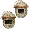 Birds Nest Outdoor Hand-Weaved Decorative Bird House Bird Cage Shelter Weaved Hanging Parrot Nest Creative Handmade Bird Cage