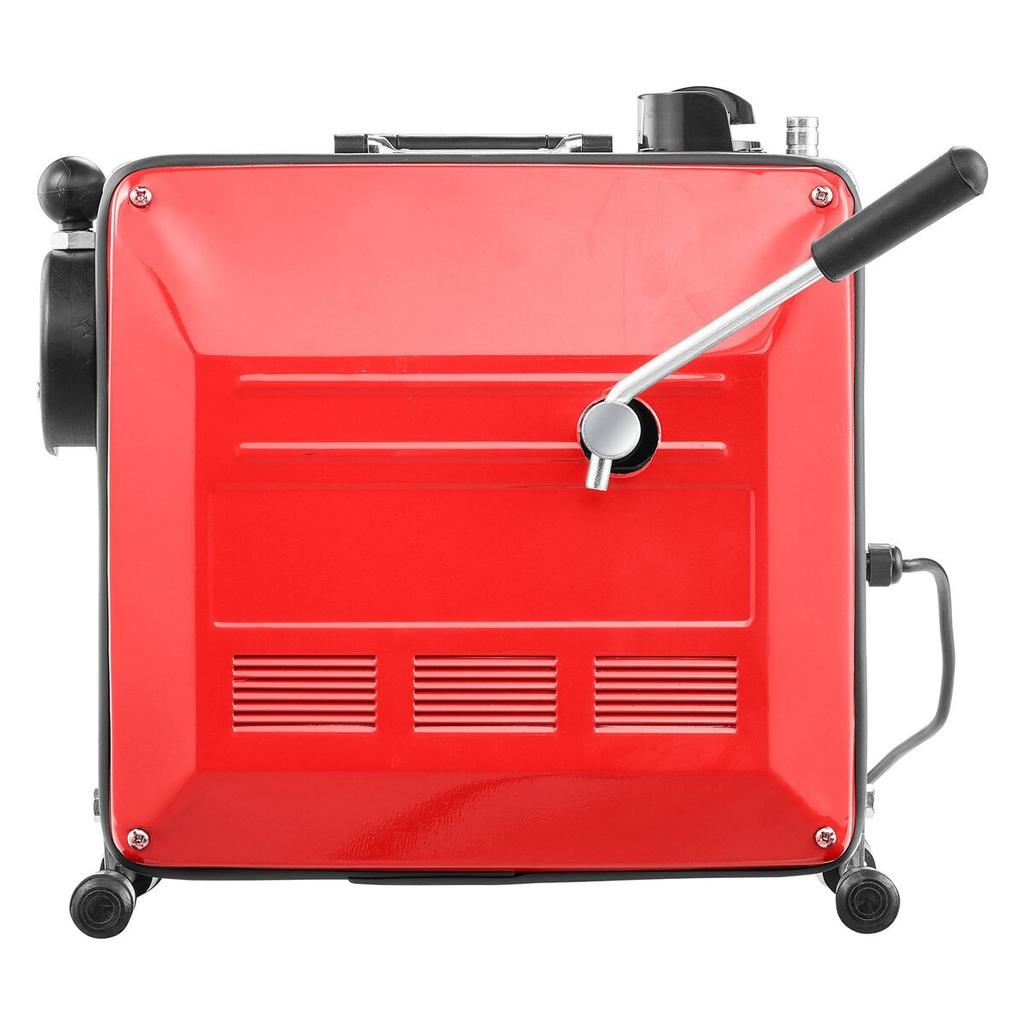 Drain Cleaner Machine, 850W Electric Pipe Drain Cleaning Machine Sewer Snake with 14.5m x 16mm, 14m x 22mm, 5m x 9.5mm, 0.4m x 12mm Steel Spring Cable