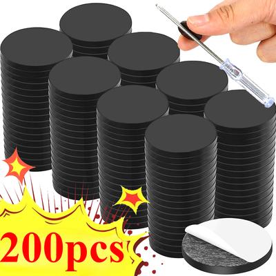 200 pezzi di magnete arrotondato adatto a strisce con magneti in gomma adesiva forte adesivo posteriore autoadesivo morbido foglio magnetico per la casa